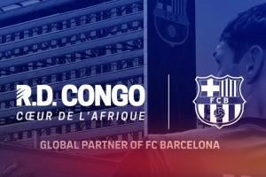 每体：巴萨训练服背面已印上民主刚果Logo，但这笔赞助暂无法激活